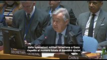 Guterres all'ONU: a Gaza il sistema alimentare è crollato, la fame dilaga