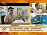 Miranda | Bachilleres participan en simulacro electoral estudiantil sobre el referendo consultivo