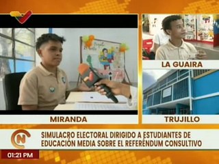 Download Video: Miranda | Bachilleres participan en simulacro electoral estudiantil sobre el referendo consultivo