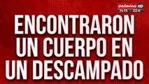 Hallaron un cadáver en un descampado de Florencio Varela