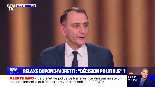 Relaxe d'Éric Dupond-Moretti: Il n'est peut-être pas coupable de prise illégale d'intérêts, mais il est coupable d'incompétence, de mépris et d'insultes , affirme Laurent Jacobelli (RN)