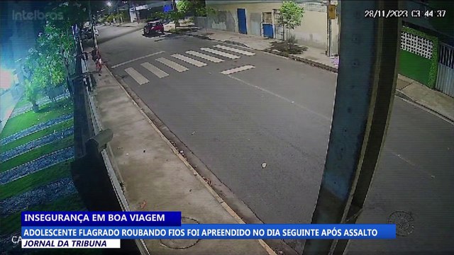 Adolescente flagrado roubando fios foi apreendido no dia seguinte após assalto