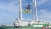 Greenpeace activists block Shell port to ‘make climate polluters pay’