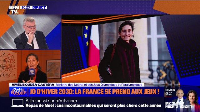 Jeux Olympiques d'hiver 2030: On a ce bonheur et cette fierté d'avoir été retenu par le CIO comme la seule candidature , déclare la ministre des Sports, Amélie Oudéa-Castéra