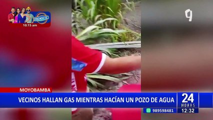 Moyobamba: vecinos hallan gas cuando hacían agujero para buscar agua