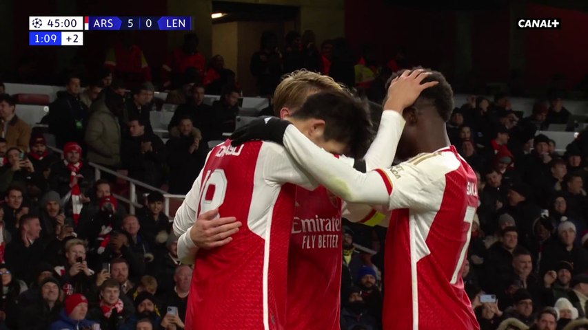 Arsenal - RC Lens : le chef d'oeuvre de Martin Odegaard pour la manita à la mi-temps (vidéo)