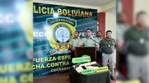 Cnl. Msc. Jorge René Rios Iturry Comandante Departamental de Policía Cochabamba, brinda conferencia de prensa