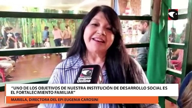 “Uno de los objetivos de nuestra institución de desarrollo social es el fortalecimiento familiar”, señaló la directora del EPI Eugenia Carosini
