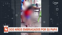 Padre embriagó a sus dos hijos de cuatro años