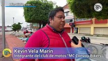 Bikers de Minatitlán recorren la ciudad acompañados de Santa Claus