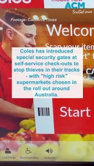 Coles controversial anti-theft gates in action