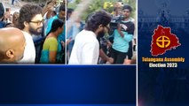 Telangana Polling 2023.. తగ్గేదే లే అంటూ ఓటు వేసిన పుష్ప Allu Arjun | Telugu OneIndia