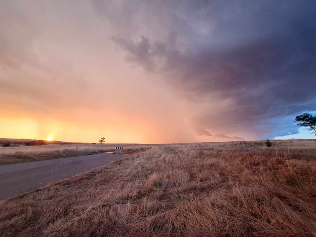 Severe thunderstorms lashed the Riverina, making for impressive skies and drenching parts of the region in scattered weather patterns.