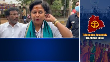 ఓటు వేసిన Sanathnagar Congress MLA Candidate కోట నీలిమ.. | Telugu Oneindiia