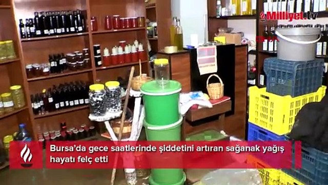 Bursa’da sağanak yağış! Dereler taştı, sokaklar göle döndü