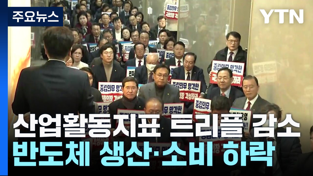 생산·소비·투자 '트리플 감소' 전환...반도체 생산·소비 하락 / YTN