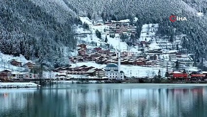 Türkiye'nin yeşil cenneti Uzungöl, beyaz gelinliğini giydi