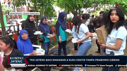TKD Jateng Bagi Makanan & Susu Gratis Tanpa Prabowo-Gibran