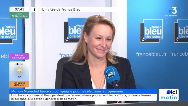 Marion Maréchal, invitée de France Bleu Loire Océan