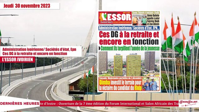 Titrologue du jeudi 30 novembre 2023/ Titrologue du jeudi 30 novembre 2023/Transport Terrestre: Véhicules au gaz le danger permanent