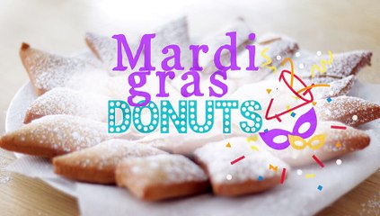 Mardi gras diamond-shaped donuts - video recipe !