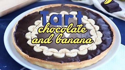 Delicious Chocolate Banana Tart Recipe 🍫🍌 | Step-by-Step Guide