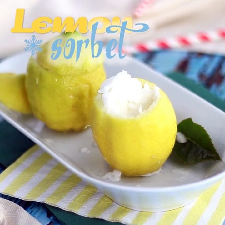 Frosted lemon, a refreshing sorbet