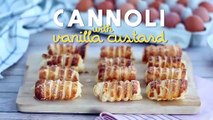 Cannoli with vanilla custard