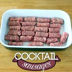 Caramelized sausages for appetizers