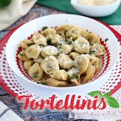 Parmesan, prosciutto, and basil tortellini