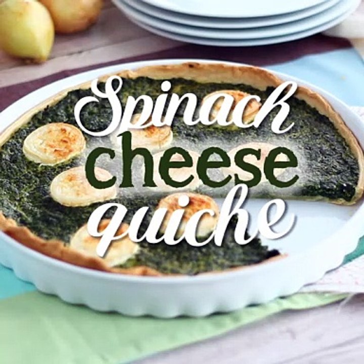 Spinach and goat cheese quiche