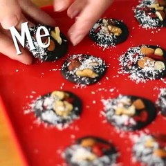 Mendiants: chocolate with dried fruits