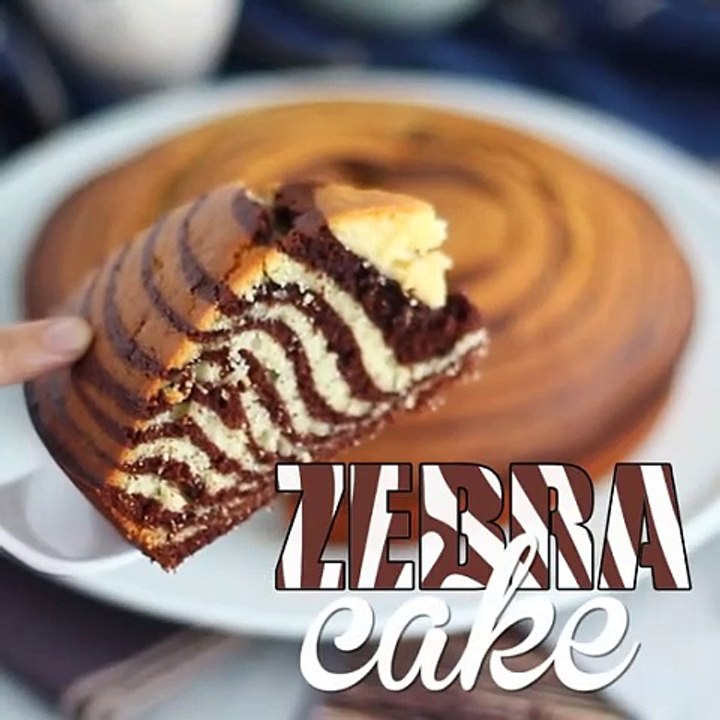 Zebra cake, the exotic marble cake (italian marble cake)