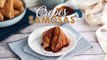 Crepes samosas stuffed with caramelized apples