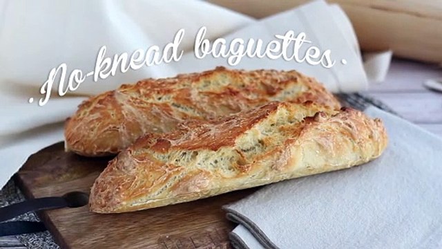 No-knead french baguettes