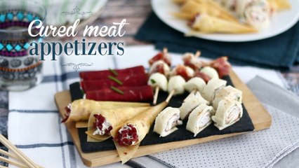 Cured meat appetizers quartet