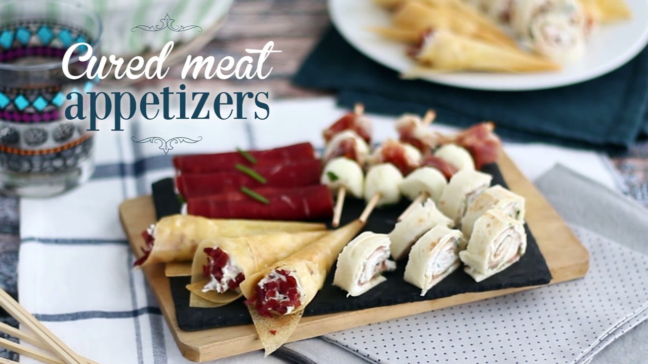 Cured meat appetizers quartet