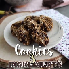 3-ingredient banana chocolate cookies