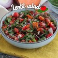 Lentil salad with sweet potatoes