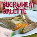 Complete buckwheat galettes with ham, cheese, and egg