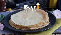 Beer batter crepes with blonde beer