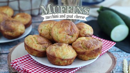 Zucchini and goat cheese muffins