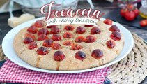 Focaccia with cherry tomatoes