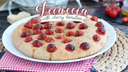 Focaccia with cherry tomatoes