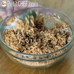 Puffed rice bars with peanut butter