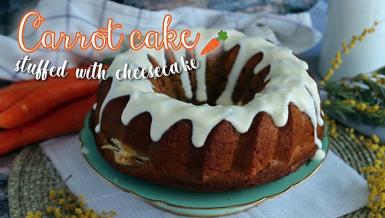 Carrot cake stuffed with cheesecake