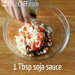 Shrimp spring rolls with shrimp and mushrooms