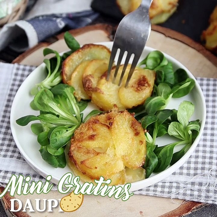 Mini dauphinois gratin bites - french potato gratin
