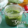 Homemade green pesto - pesto alla genovese