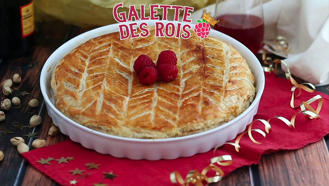 Galette des rois frangipane himbeere pistazie